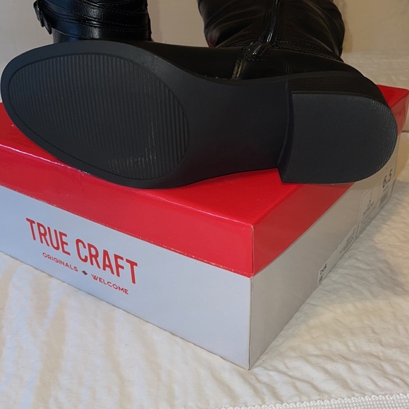 Women’s black wide calf knee boots new never worn - Picture 8 of 10